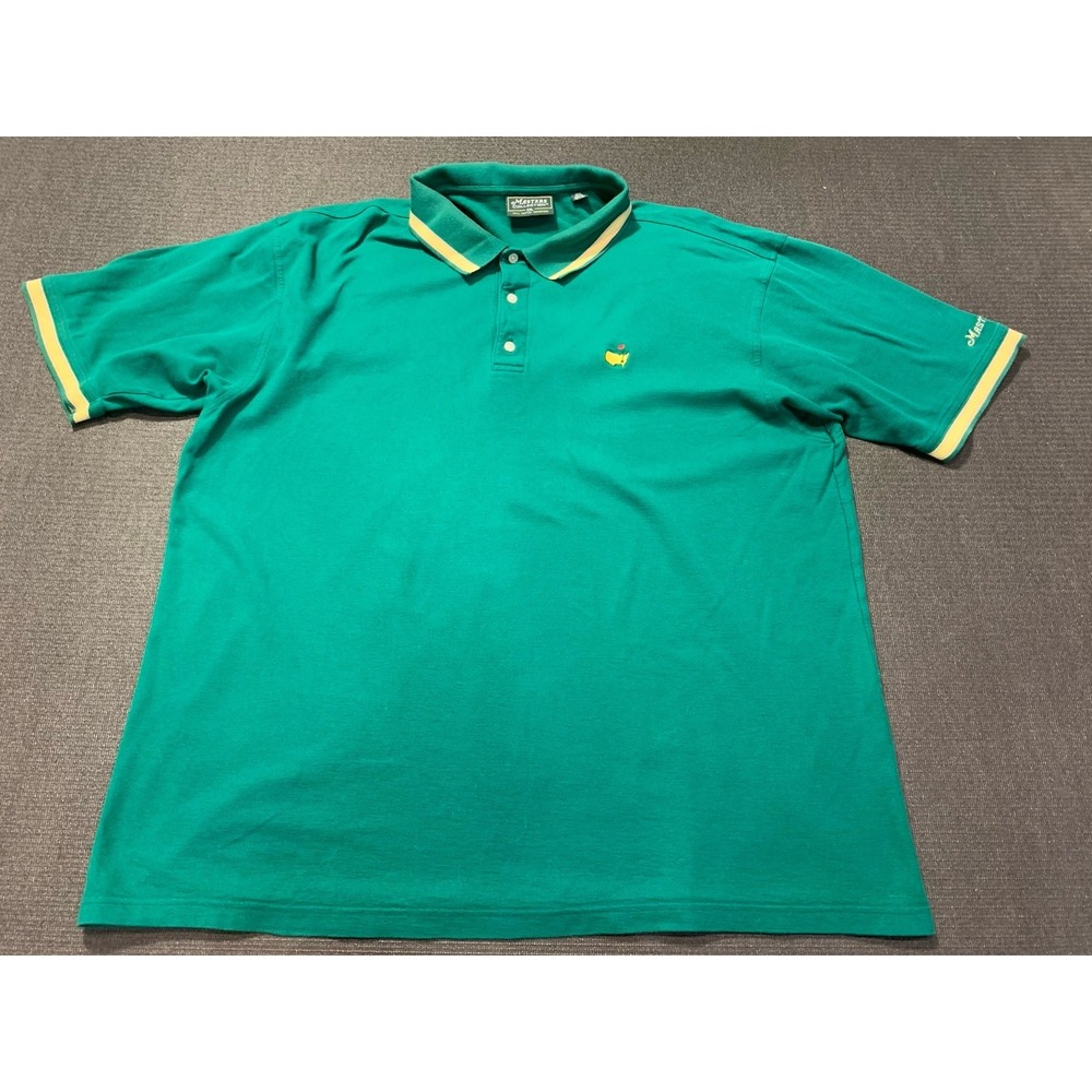 Masters Collection Golf Polo Short Sleeve Green‎ Shirt Size XL 100% Cotton
